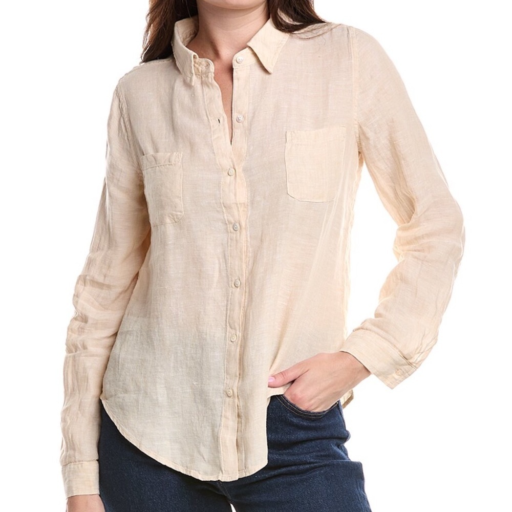 NEW LILLY PULITZER CREAM BUTTON DOWN TOP